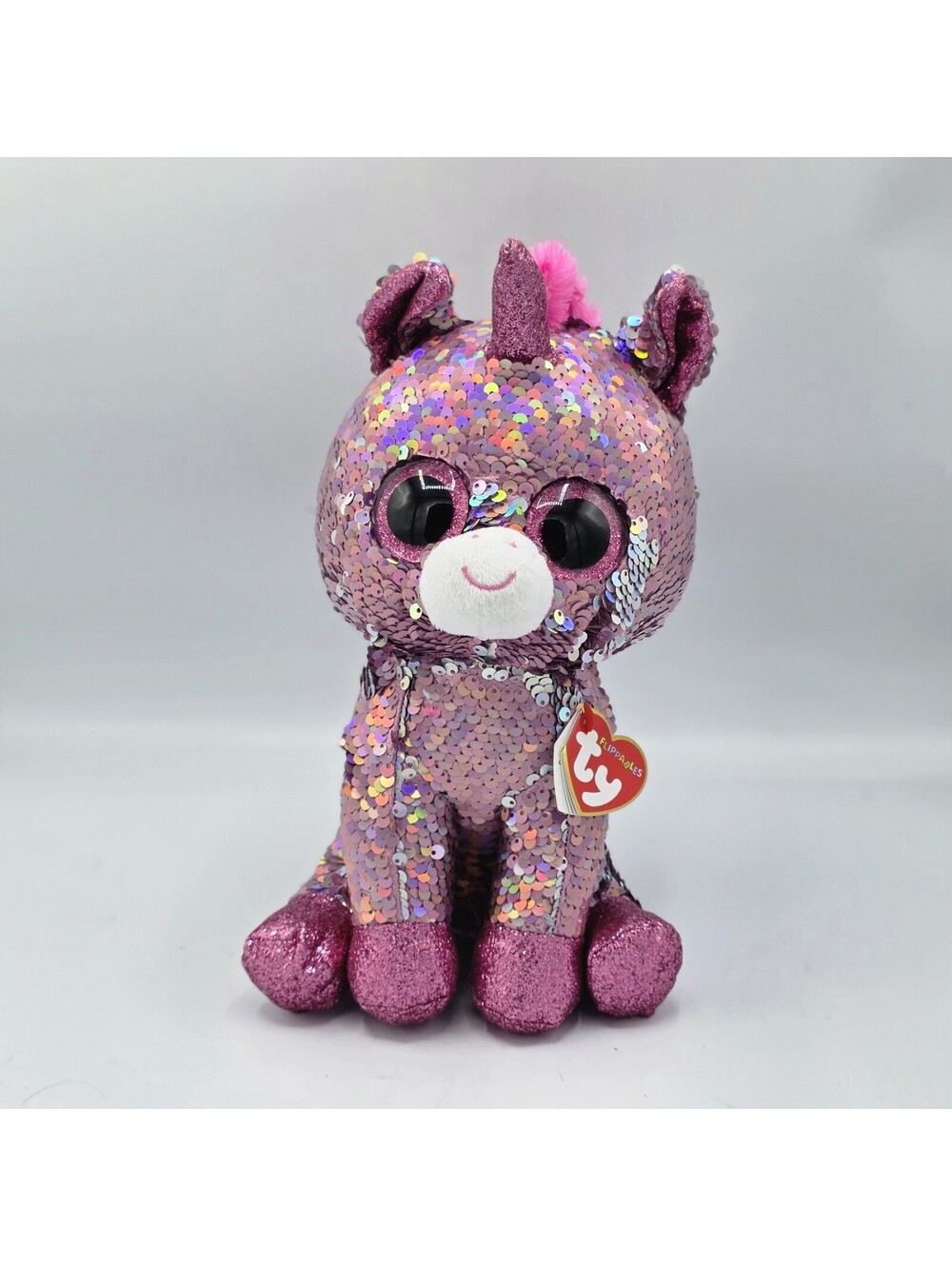 TY Flippables Sequin Plush SPARKLE The Unicorn (Medium Size - 10 inch) New